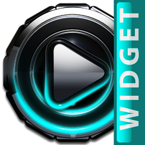 Взломанное приложение Poweramp widget Turquoise Glow для андроида бесплатно