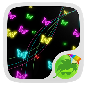 Скачать приложение Неоновые бабочки Клавиатура полная версия на андроид бесплатно