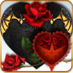 Скачать приложение TSF Shell Red Black Goth Heart полная версия на андроид бесплатно