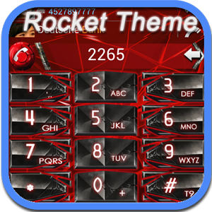 Взломанное приложение RocketDial Cool Red Theme для андроида бесплатно