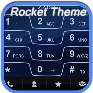 Взломанное приложение RocketDial Razr Blue Theme для андроида бесплатно