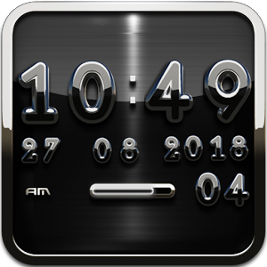 Скачать приложение Black Deluxe digital Clock полная версия на андроид бесплатно
