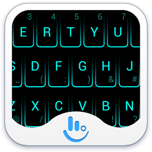 Взломанное приложение Neon Blue Keyboard Theme для андроида бесплатно