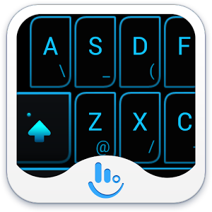 Скачать приложение Neon Blue Light Keyboard Theme полная версия на андроид бесплатно