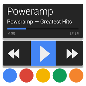 Скачать приложение Poweramp skin 5в1 Now тёмный полная версия на андроид бесплатно