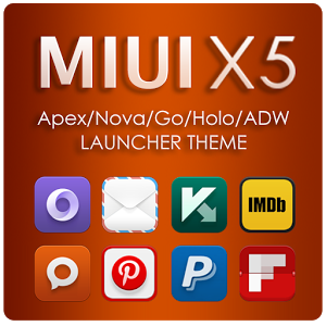 Скачать приложение MIUI X5 HD Apex/Nova/ADW Theme полная версия на андроид бесплатно
