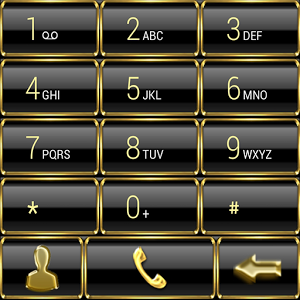 Взломанное приложение Dialer Frame Gold theme для андроида бесплатно