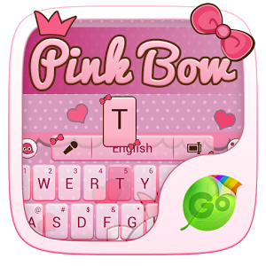 Скачать приложение Pink Bow GO Keyboard Theme полная версия на андроид бесплатно