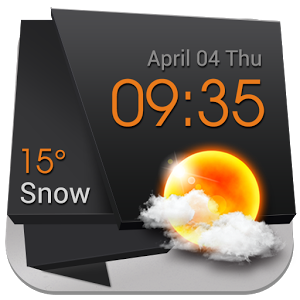 Взломанное приложение 3D Clock Weather Solid Black для андроида бесплатно