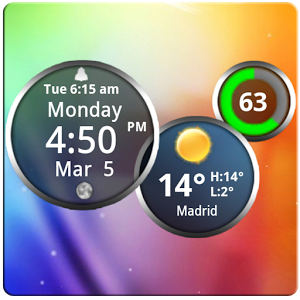 Скачать приложение Rings Digital Weather Clock полная версия на андроид бесплатно
