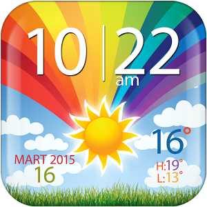 Скачать приложение Красочный Часы и виджет погоды полная версия на андроид бесплатно
