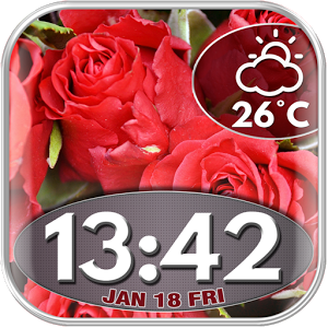 Скачать приложение Розы погода и часы виджет полная версия на андроид бесплатно