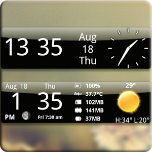 Скачать приложение Smoked Glass Weather Clock полная версия на андроид бесплатно