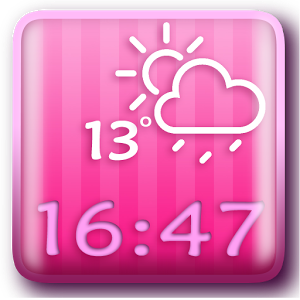 Скачать приложение Розовый погода и часы виджет полная версия на андроид бесплатно