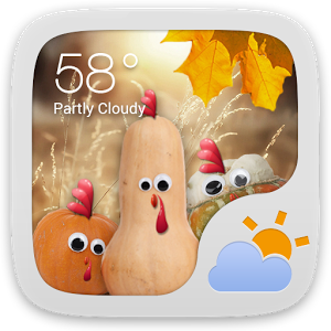 Взломанное приложение Happy Turkey Day GO Weather EX для андроида бесплатно